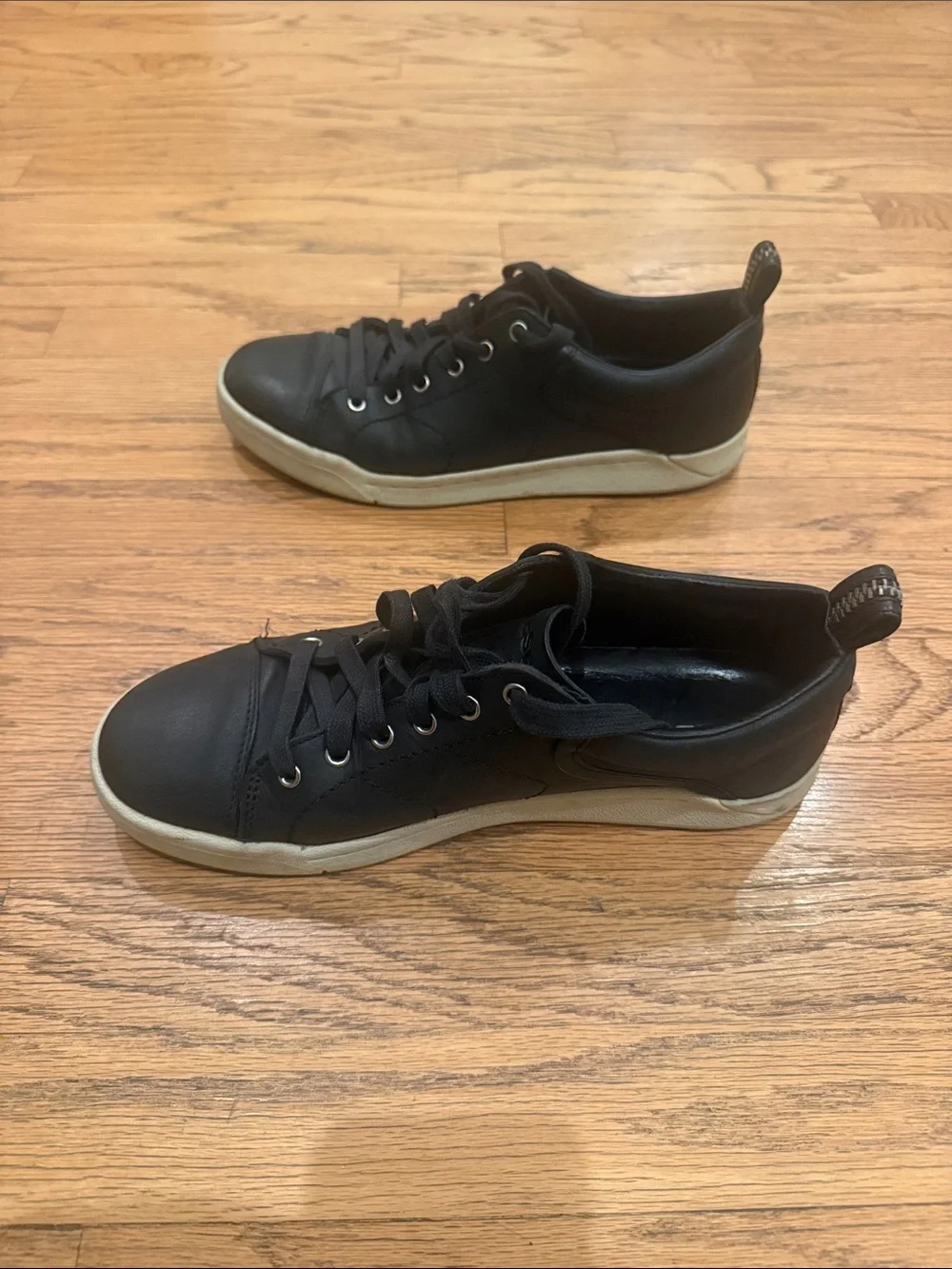 Diesel S-Marquise Low Black Leather Sneakers Luxury Casual Men’s US Size 9